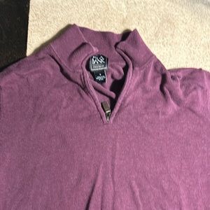 Joseph A Bank Maroon Quarter-zip.